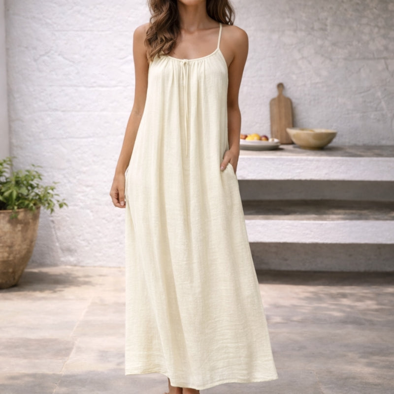 Боряна | Breezy Maxi Dress with Adjustable Waist for a Perfect Custom Fit