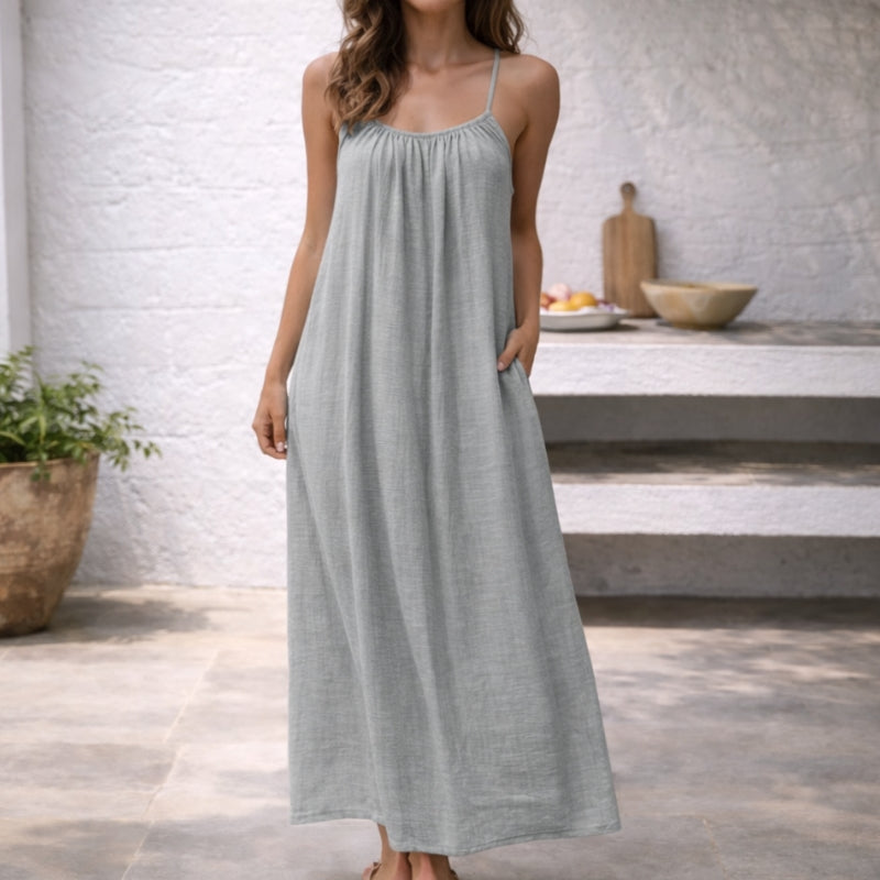 Боряна | Breezy Maxi Dress with Adjustable Waist for a Perfect Custom Fit