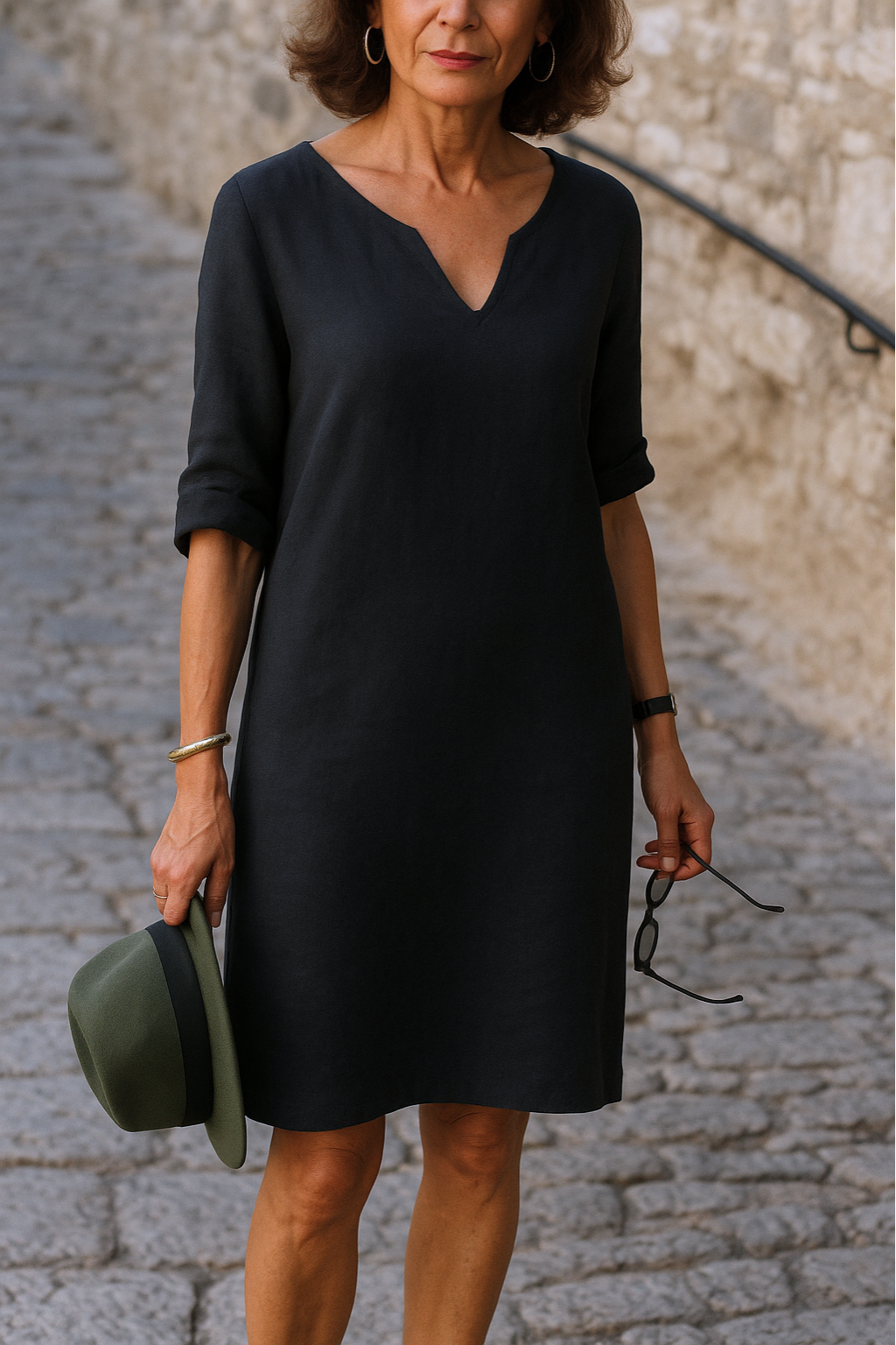 Никол | Flowing Dress with V-Neck and Elegant Line for Every Moment of the Day