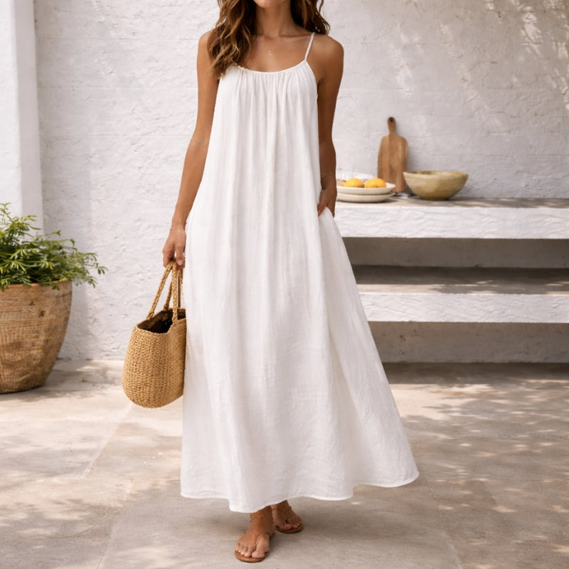 Боряна | Breezy Maxi Dress with Adjustable Waist for a Perfect Custom Fit
