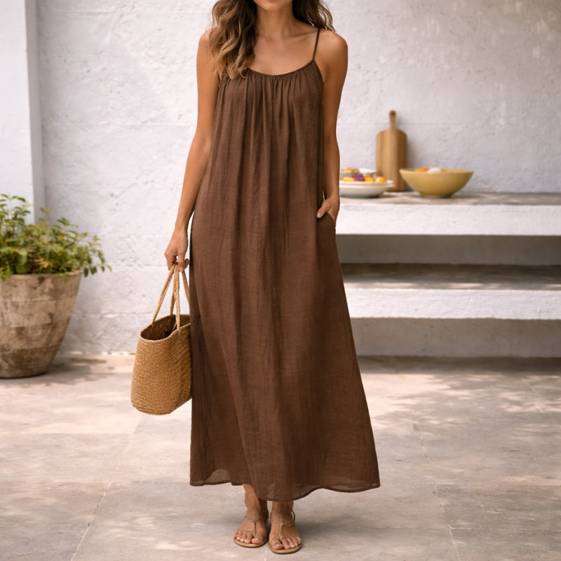 Боряна | Breezy Maxi Dress with Adjustable Waist for a Perfect Custom Fit