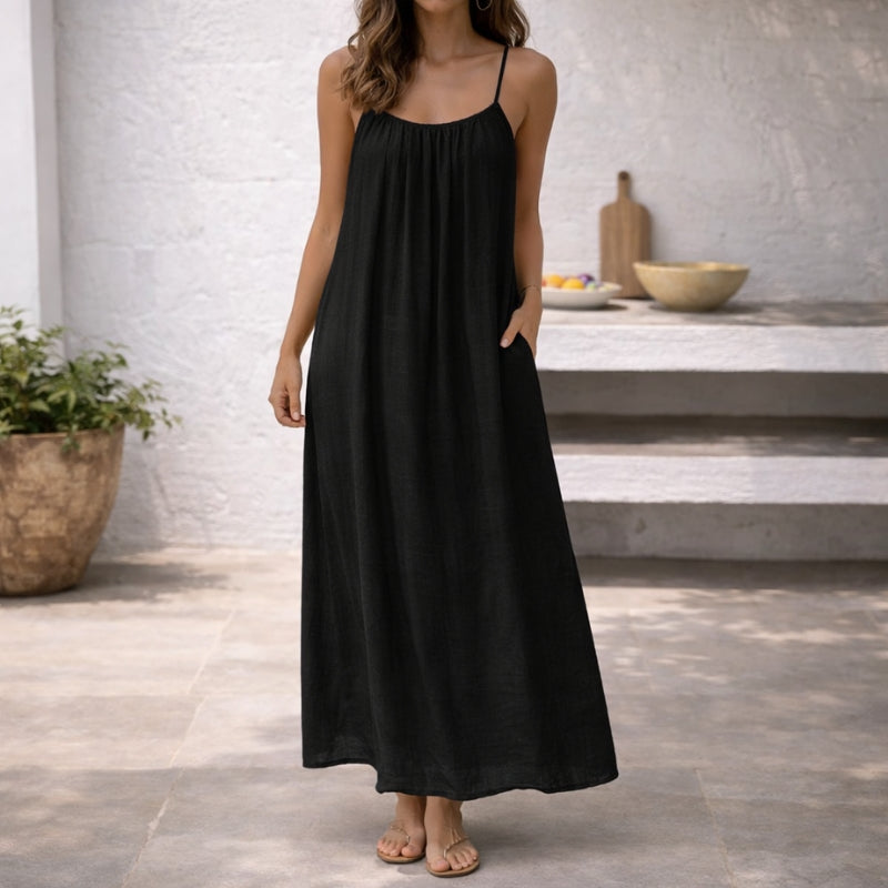 Боряна | Breezy Maxi Dress with Adjustable Waist for a Perfect Custom Fit