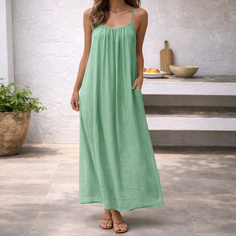Боряна | Breezy Maxi Dress with Adjustable Waist for a Perfect Custom Fit