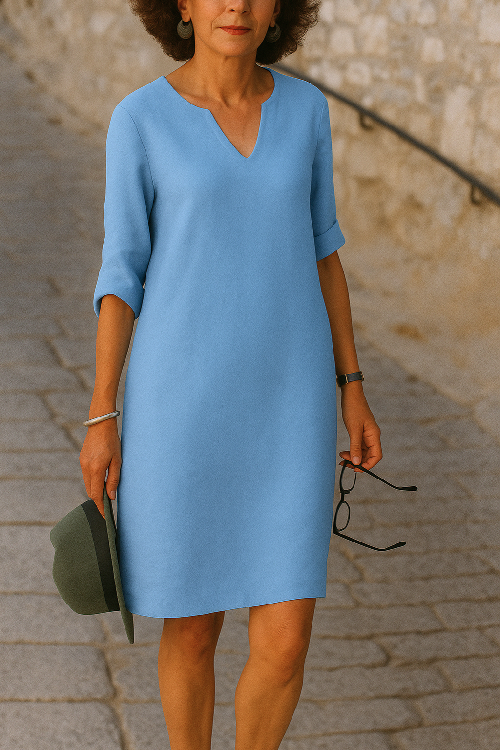 Никол | Flowing Dress with V-Neck and Elegant Line for Every Moment of the Day