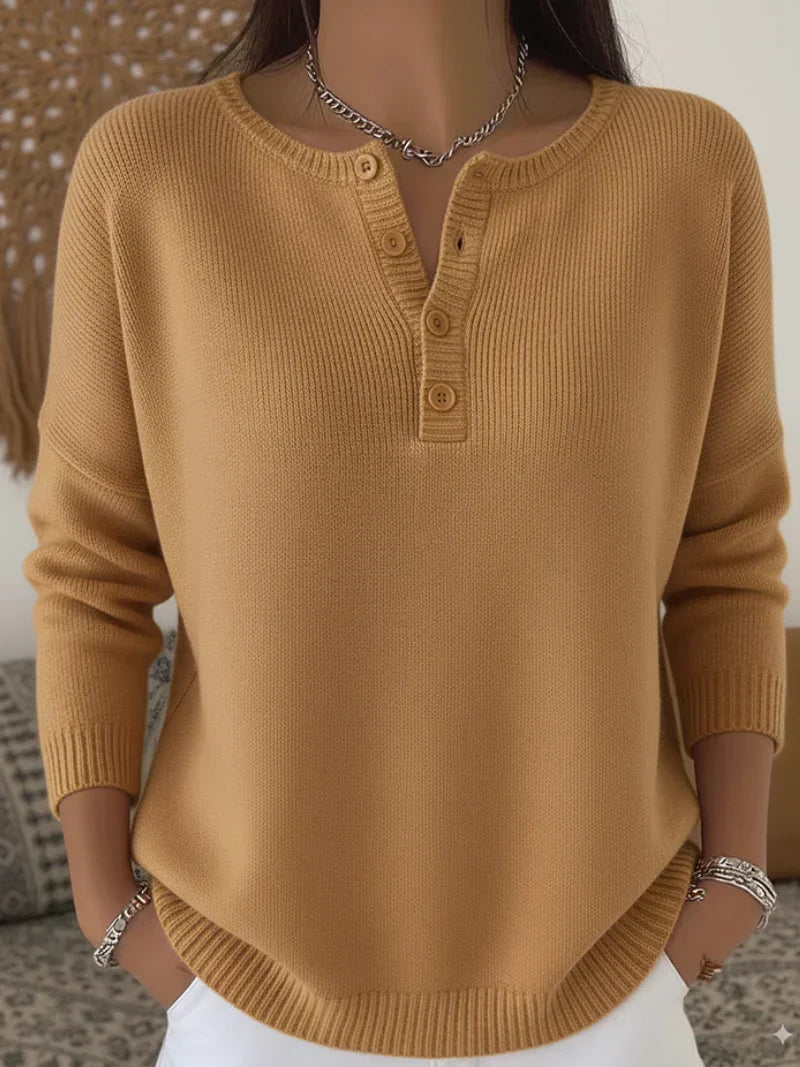Таня | Пуловер с копчета Henley