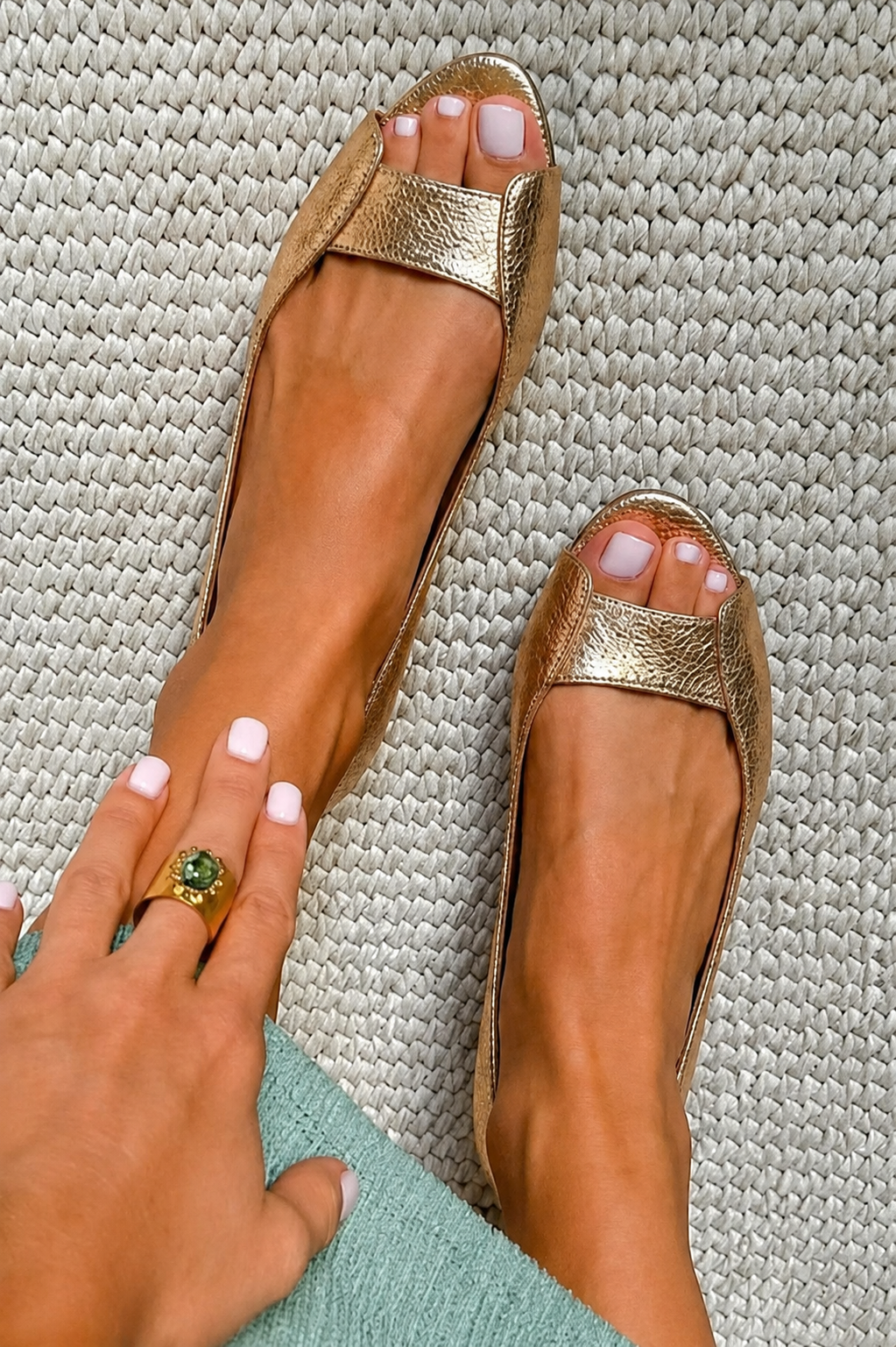 Лилия | Златни Сандали Comfort Chic