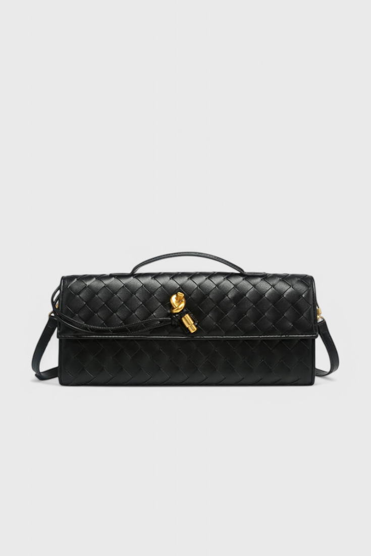 Чанта Clutch Melanie с детайл златен възел