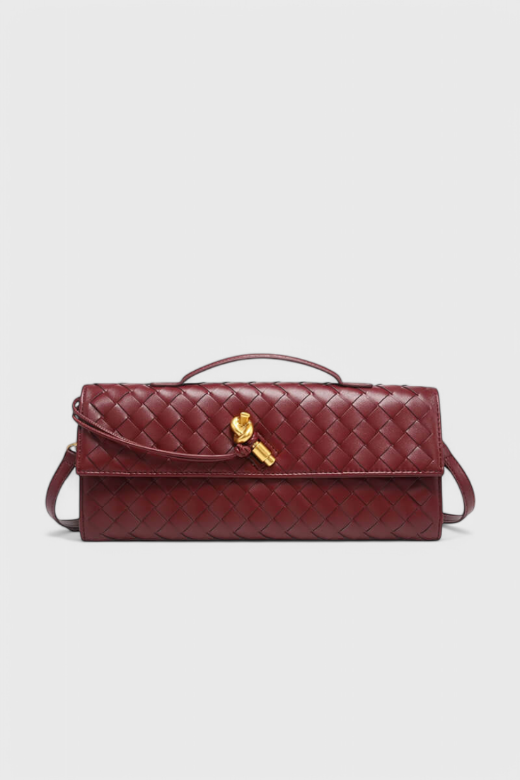 Чанта Clutch Melanie с детайл златен възел