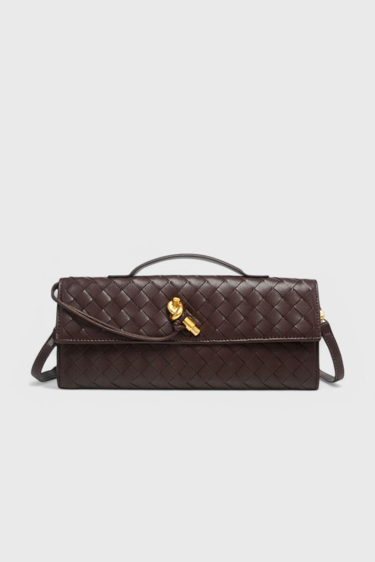 Чанта Clutch Melanie с детайл златен възел