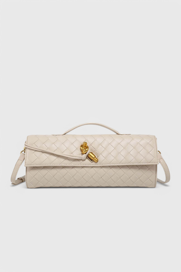 Чанта Clutch Melanie с детайл златен възел