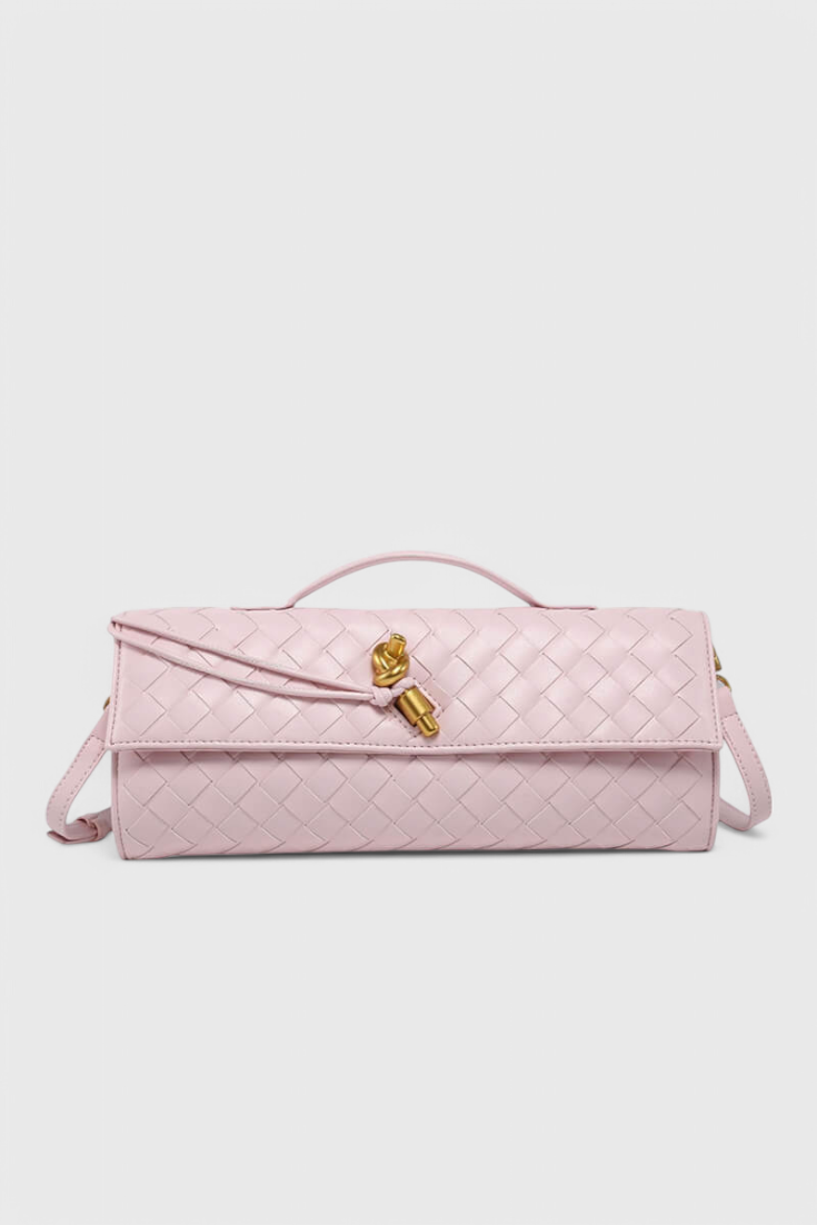 Чанта Clutch Melanie с детайл златен възел