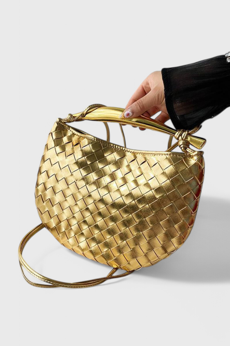 Чанта Gerda Bolso Woven с Златна Дръжка