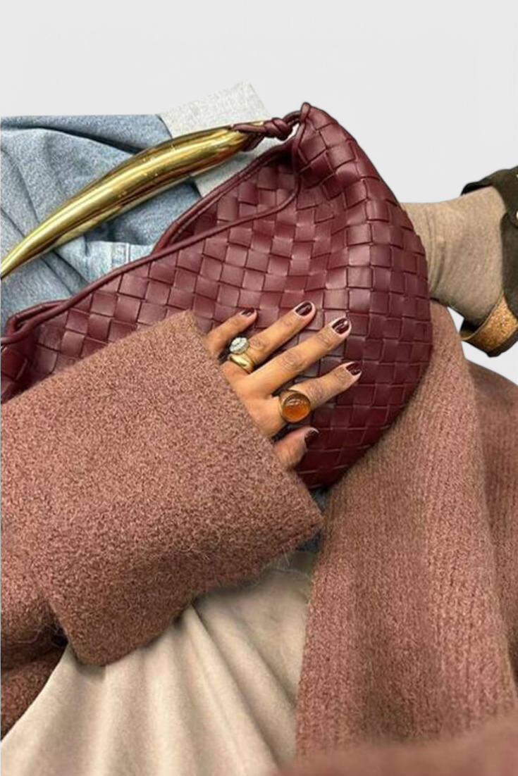 Чанта Gerda Bolso Woven с Златна Дръжка