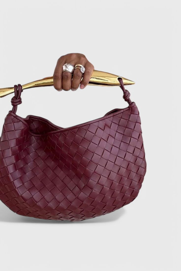 Чанта Gerda Bolso Woven с Златна Дръжка