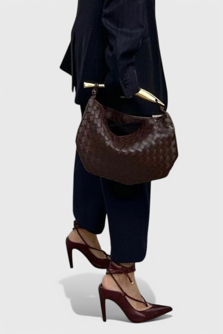 Чанта Gerda Bolso Woven с Златна Дръжка