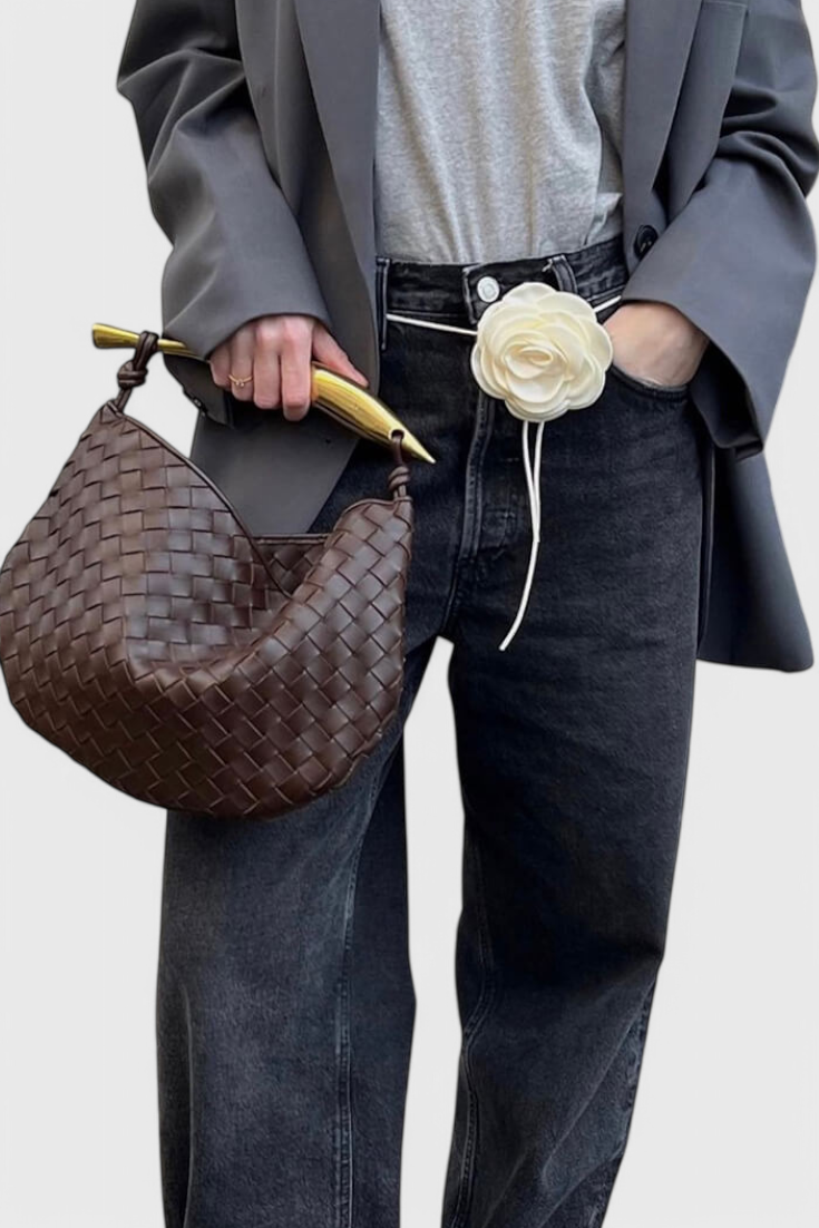 Чанта Gerda Bolso Woven с Златна Дръжка