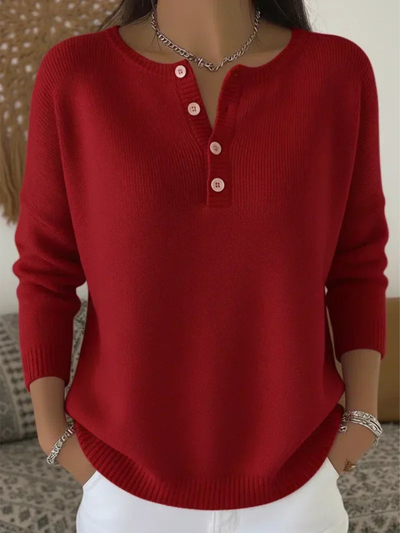 Таня | Пуловер с копчета Henley